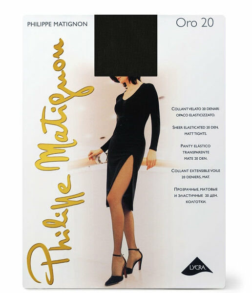 Колготки Philippe Matignon Oro черные, 20 ден, размер 3