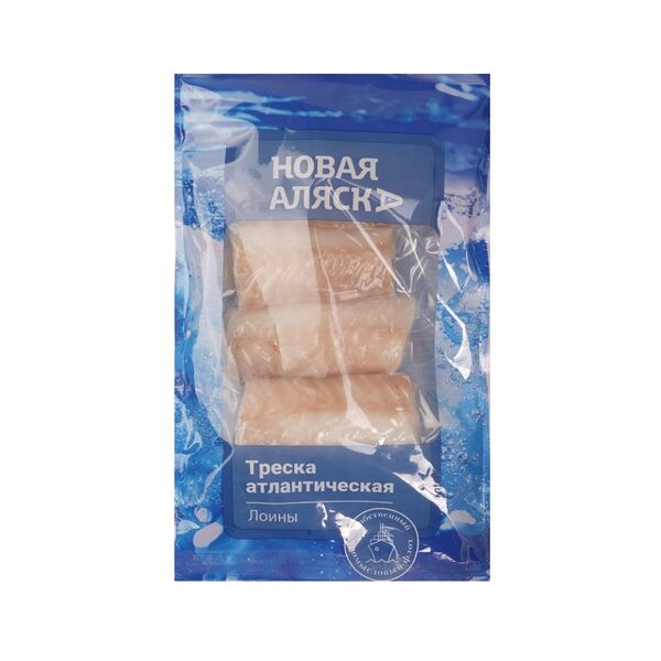 Филе трески атлантической лойны Новая Аляска без кожи 400 г