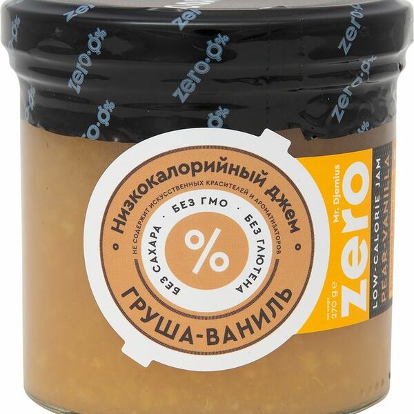 Джем Mr. Djemius Zero низкокалорийный из ванили и груши, без сахара