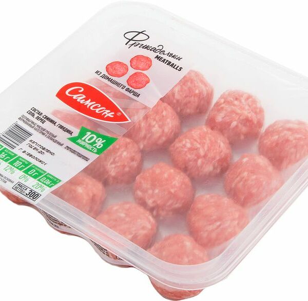 Фрикадельки Самсон из домашнего фарша категории А охлаждённые, 300г