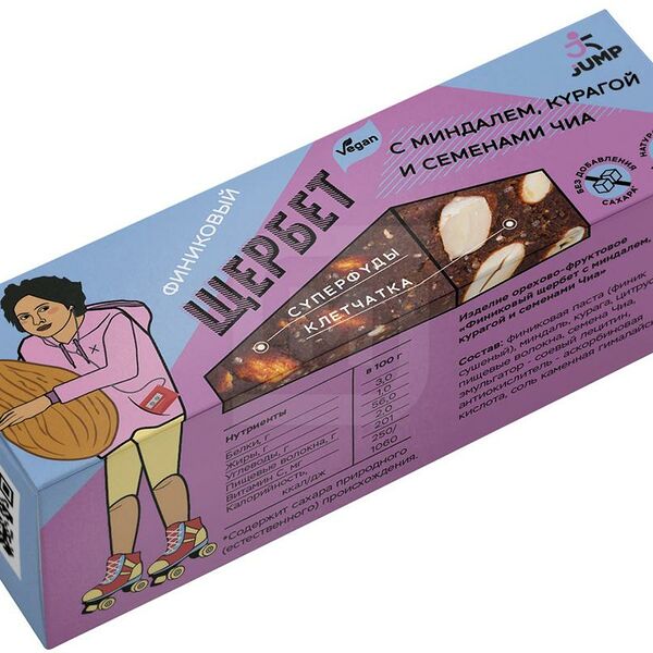 Протеиновый щербет Jump миндаль и семена чиа