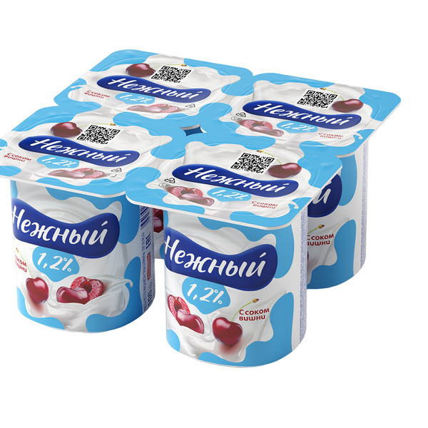 Йогуртный продукт Нежный с соком вишни 1,2%