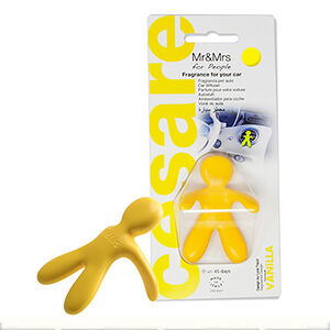 Ароматизатор для автомобиля Mr&Mrs Fragrance Cesare желтый, Vanilla Италия