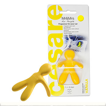 Ароматизатор для автомобиля Mr&Mrs Fragrance Cesare желтый, Vanilla Италия