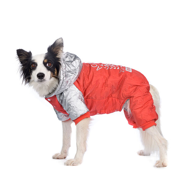 Комбинезон с капюшоном для собак 3XL коралловый (девочка)