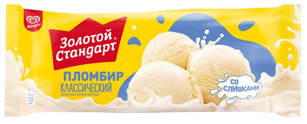 Мороженое пломбир Золотой Стандарт Классический 4,4%