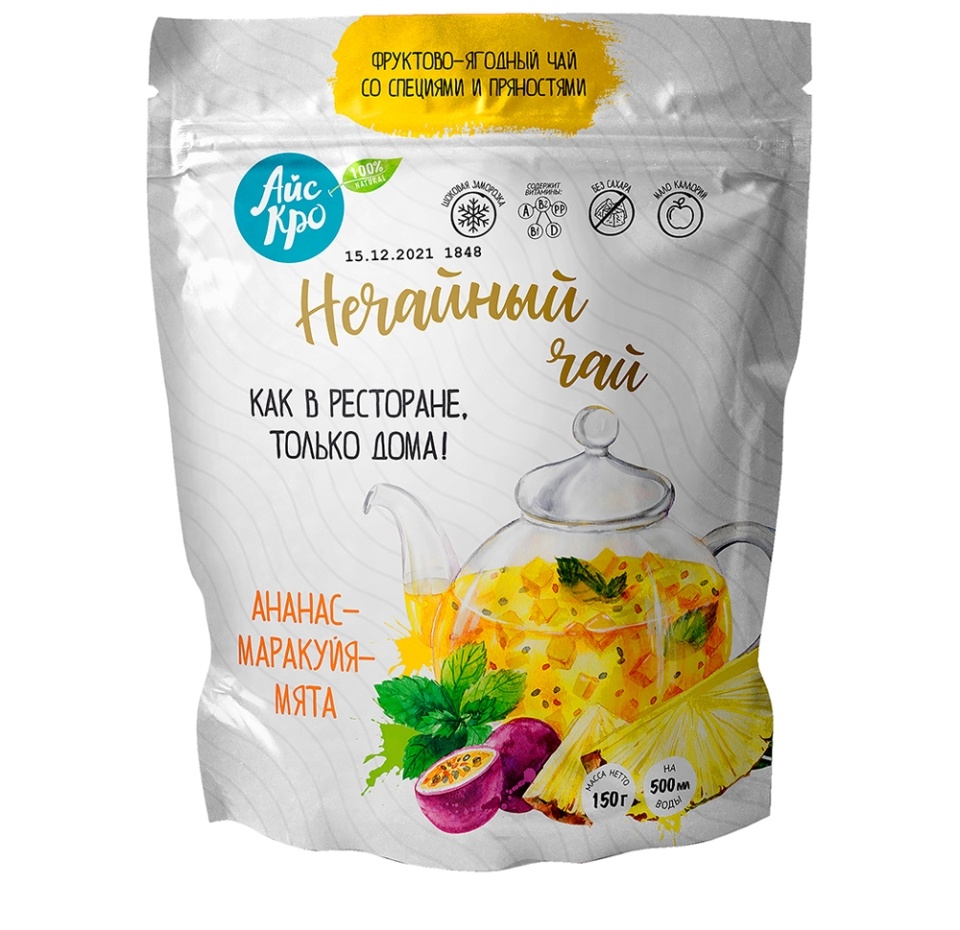 

Фруктово-ягодный чай Нечайный чай с ананасом, маракуйей и мятой, Айс Кро