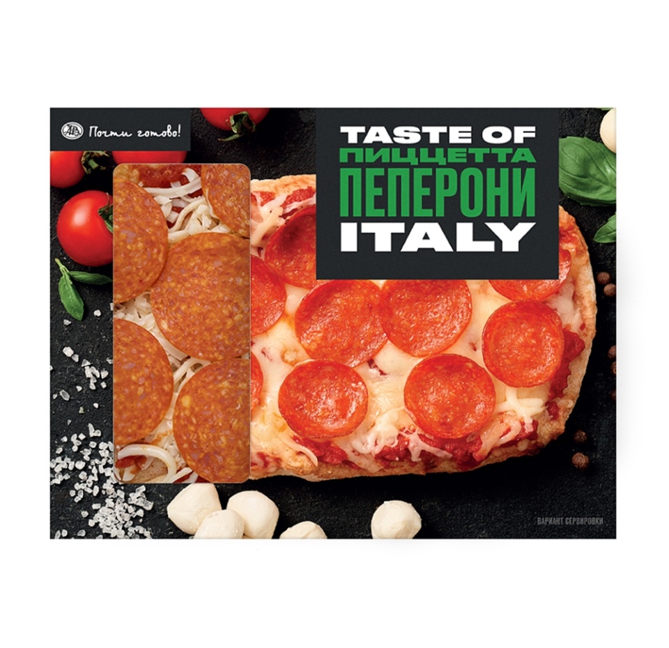 

Пиццетта Пепперони охлаждённая TASTE OF, «Почти готово» 215 г, Россия
