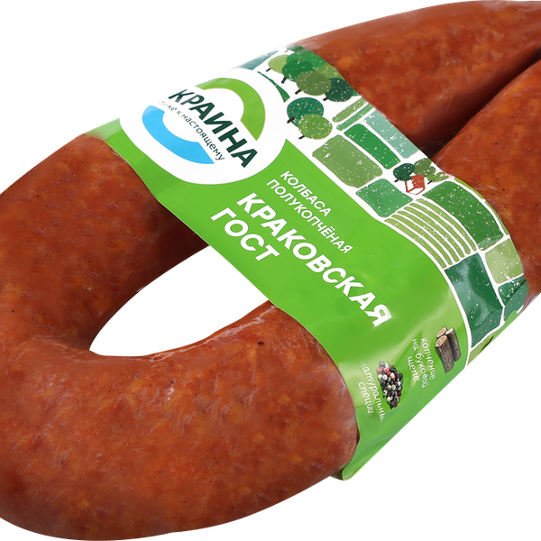 Колбаса полукопченая ОКРАИНА Краковская, категория Б