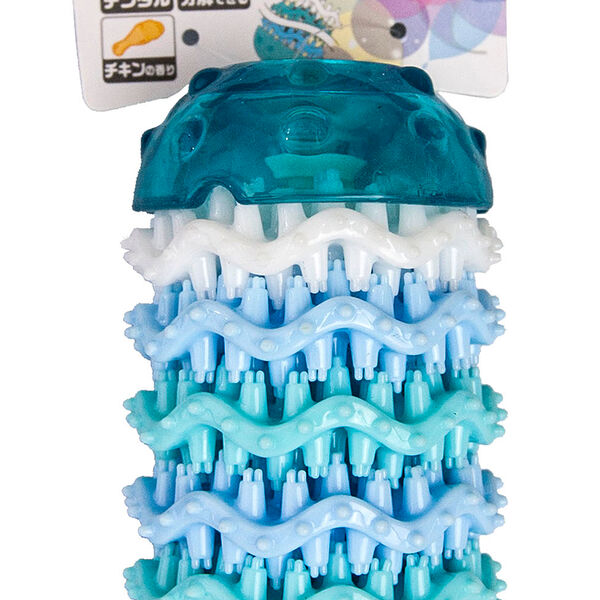 Tarky Жевательная игрушка для чистки зубов шестиступенчатая со вкусом копченой курицы (Япония) Синий