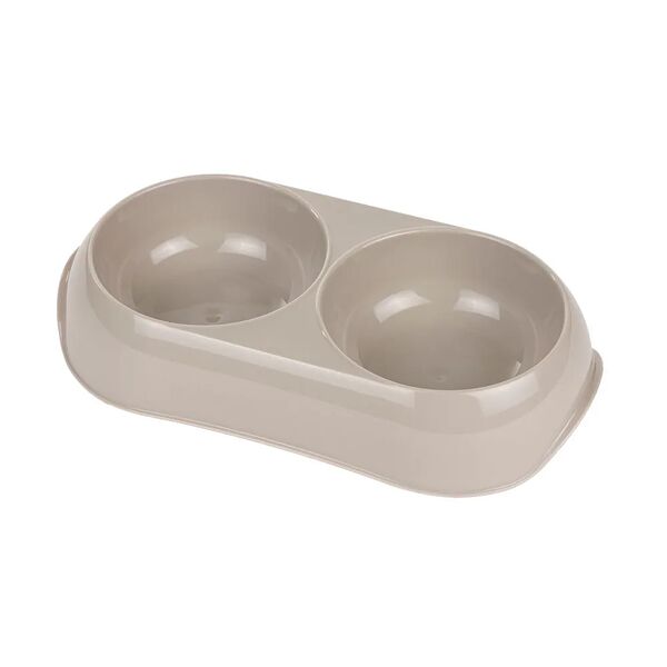 Gusto Миска пластиковая двойная 200мл*2 серая