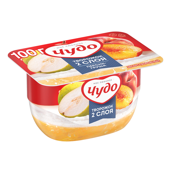 Творожок Чудо персик-груша 4.2%