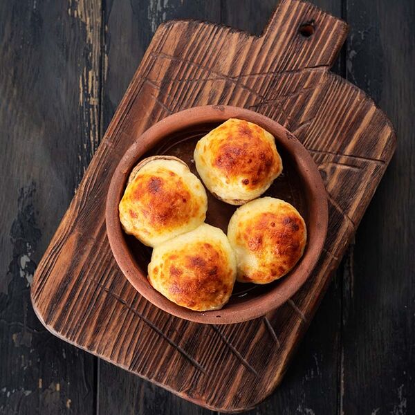 Шампиньоны с сыром на кеце