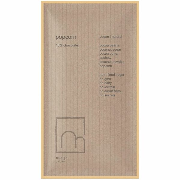 Шоколад Mojo Cacao Popcorn, 20г