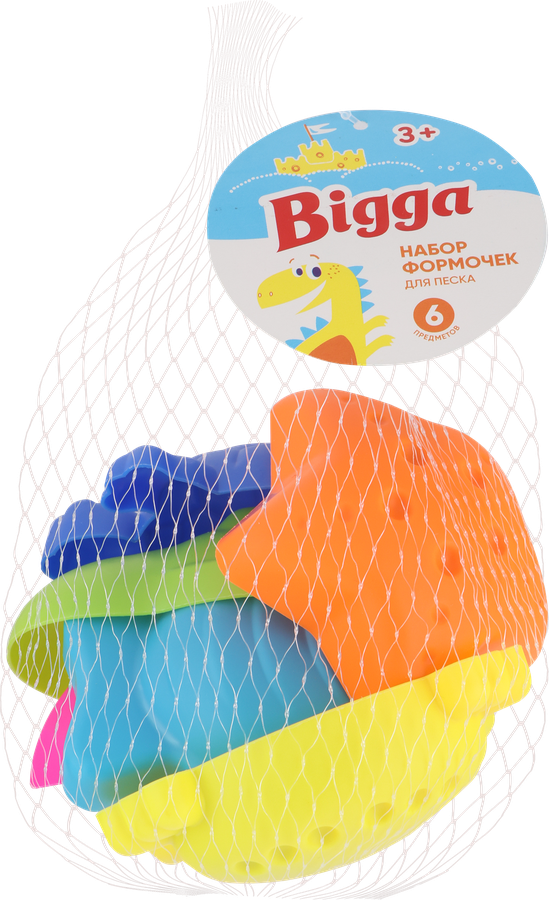 

Набор игровой Bigga формочки для песка, 6 предметов