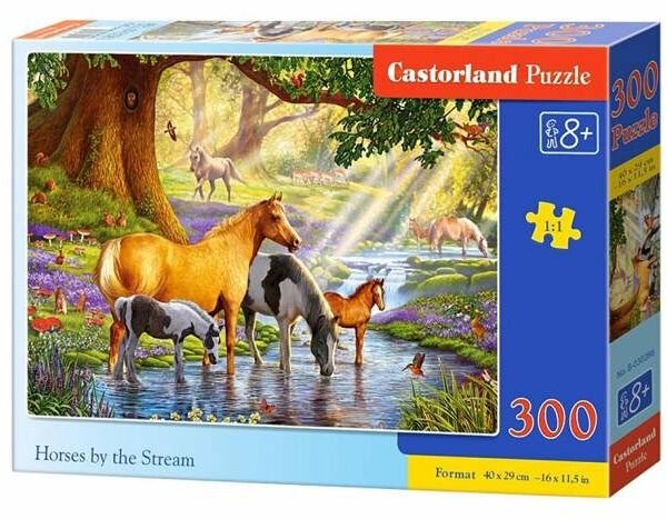 Пазл Лошади у реки, 300 деталей ТМ Castorland (Касторленд)