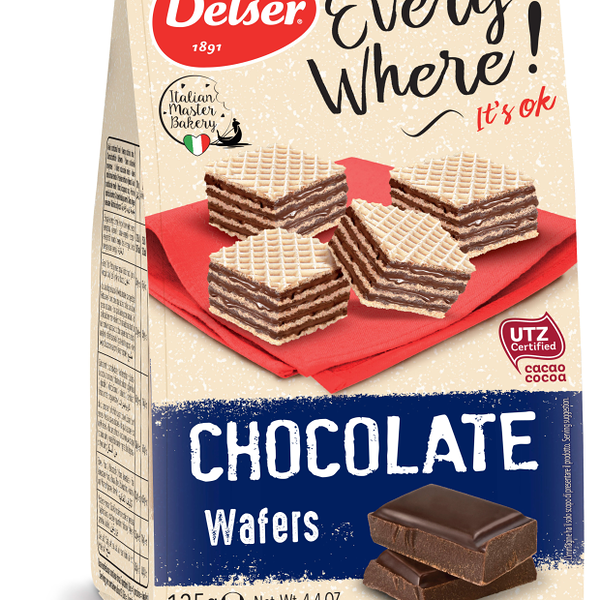Вафли Delser шоколадные, 125 г