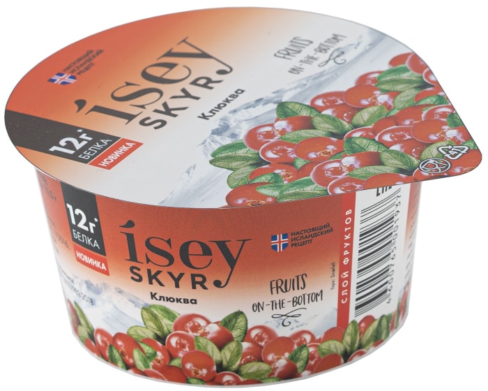 

Продукт кисломолочный Isey Skyr Исландский скир с клюквой 1.2%, 140 г