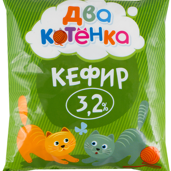 Кефир Два котенка 3,2%, без змж
