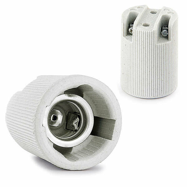 Патрон РЕАЛЬНАЯ ЭЛЕКТРИКА, Е14, неразборный керамический, EF, 14A