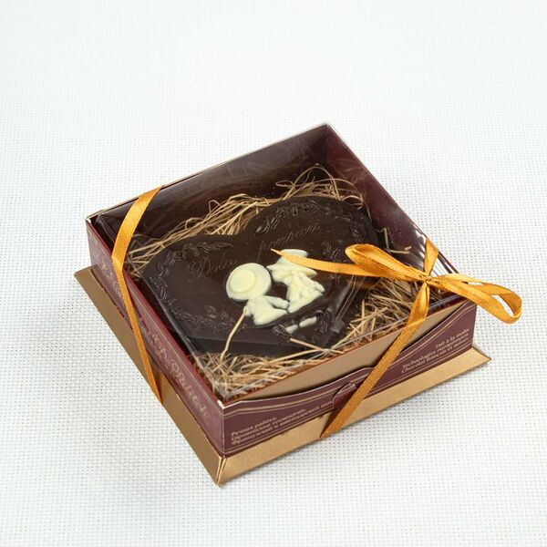 Шоколадная фигура Сердце из черного шоколада 50 г