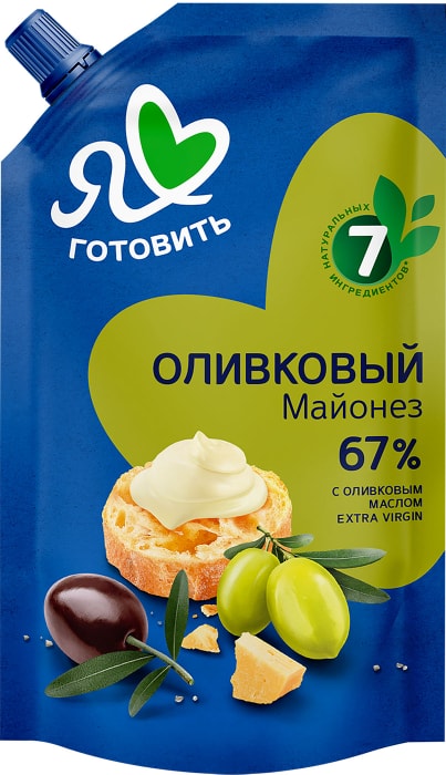

Майонез Я люблю готовить Оливковый 67%, 390 мл
