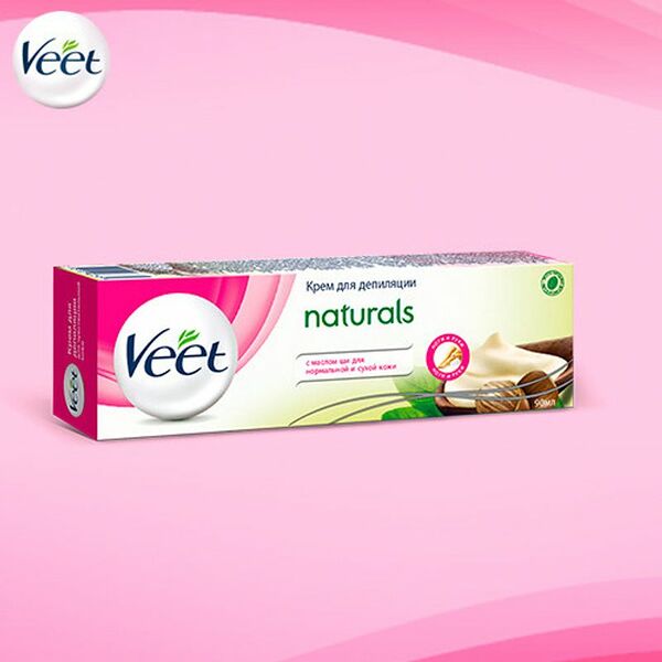 Крем для депиляции Veet Naturals с маслом ши 90 мл