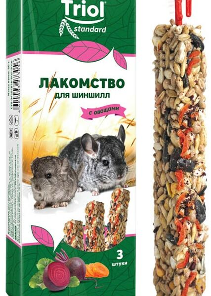 Лакомство для грызунов Тriol Standard для шиншилл с овощами 2шт