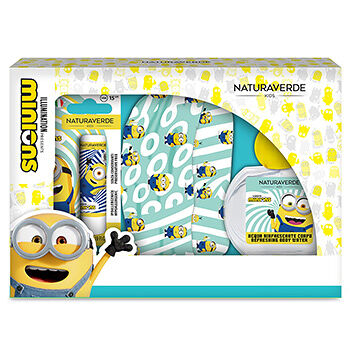 Набор подарочный Naturaverde kids minions туалетная вода 50мл, бальзам для губ, платок для шеи, Италия