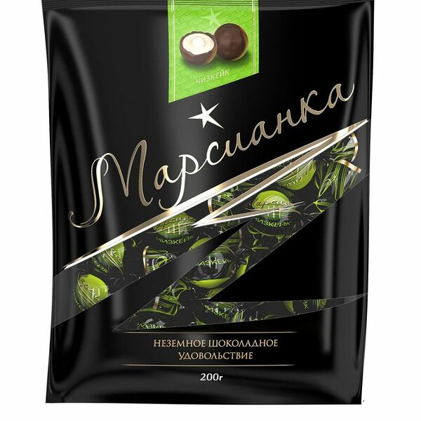 Конфеты Марсианка Чизкейк с кремовыми начинками глазированные, 200г