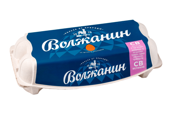 

Яйцо куриное Волжанин СВ 10 шт. 750 г