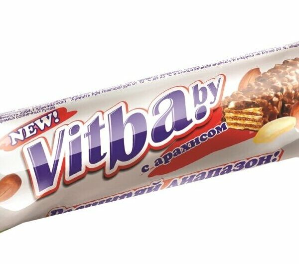 Вафельный батончик Vitba.by с арахисом в молочной глазури