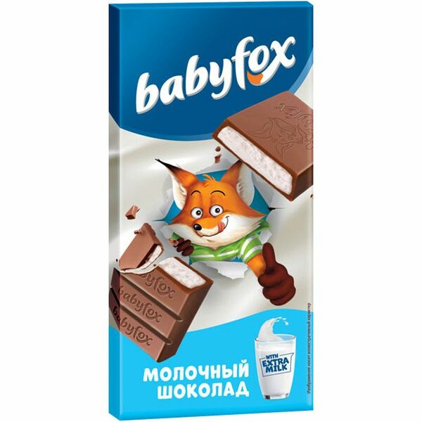 Шоколад Babyfox Молочный с молочной начинкой