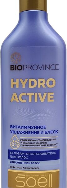 Бальзам-ополаскиватель для волос Soell BioProvince Hydro Active для сухих и ломких волос 400мл