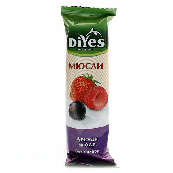 Батончик-мюсли DiYes Лесная ягода без сахара 25г