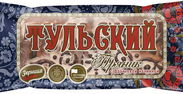 Пряник Зерница Тульский с фруктовой начинкой 140г