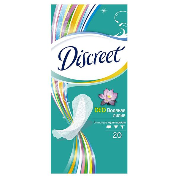 Прокладки гигиенические DISCREET Deo Водная Лилия, ежедневные, 20шт.