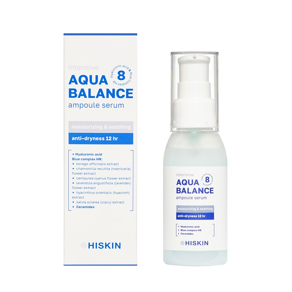 Концентрированная ампульная сыворотка для лица Hiskin Aqua Balance 12 часов увлажнения 55мл
