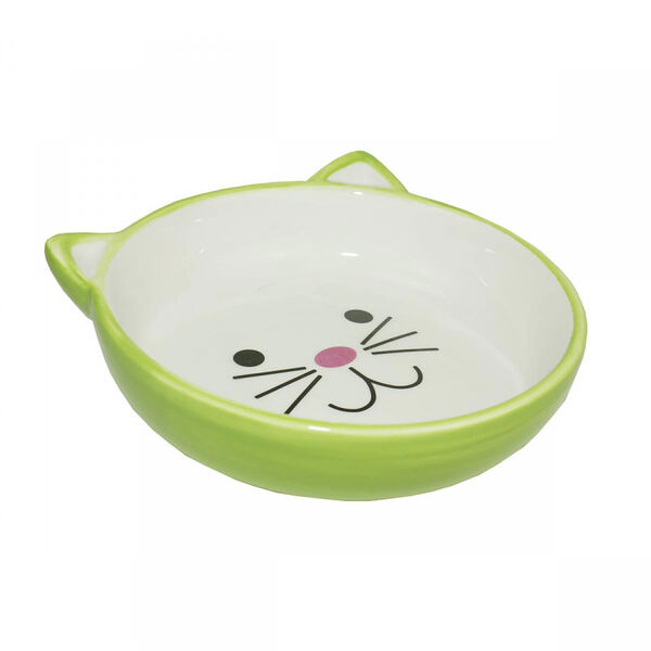 Блюдце для животных керамическая «Кошачья мордочка», 200 мл