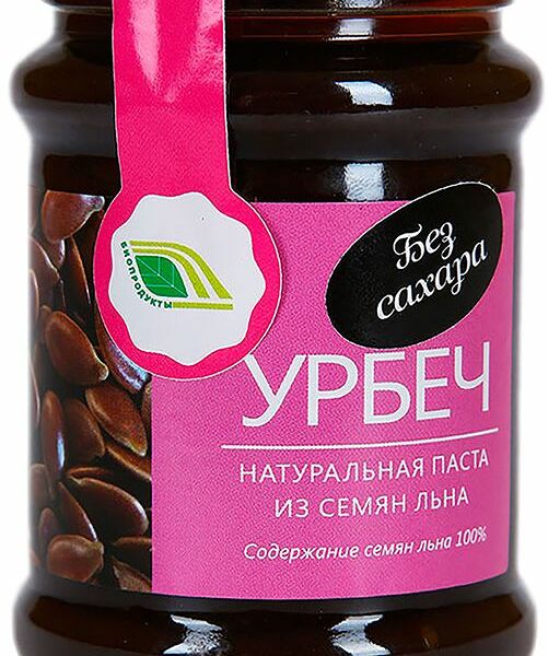 Паста Урбеч Биопродукты из семян льна натуральная, 280г