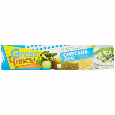 Чипсы Gross картофельные сметана и лук 40 г