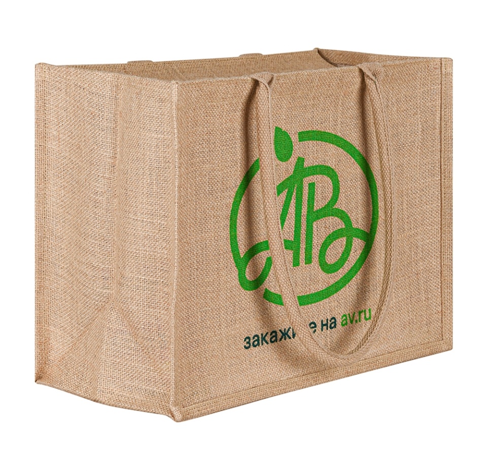 

Сумка Азбука Вкуса 40 х 30 х 19 см джутовая зеленая с молнией
