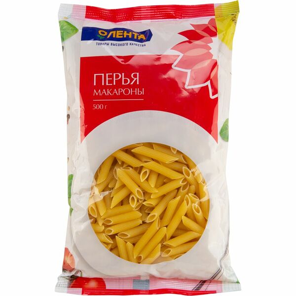 Макароны Лента перья ребристые