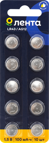 

Элемент питания Лента LR43 10 шт.