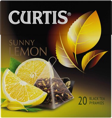 Чай черный Curtis Sunny Lemon, 20 пирамидок