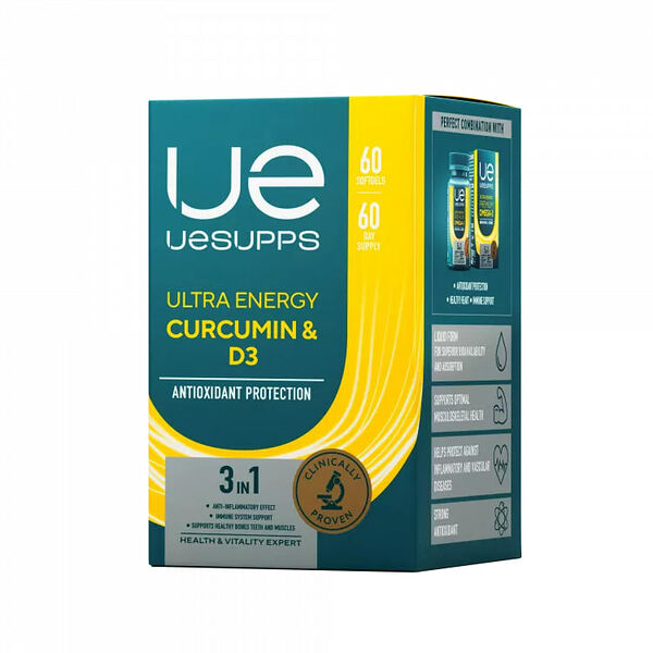 UESUPPS Ultra Energy Куркумин и Витамин D3 капсулы 60 шт
