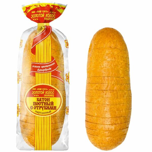Батон Золотой Колос Постный с отрубями