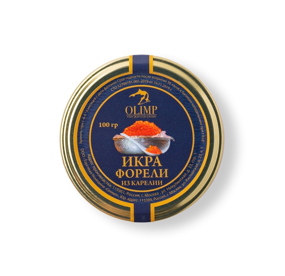 

Икра лососевая Олимп зернистая форели 100г, Россия