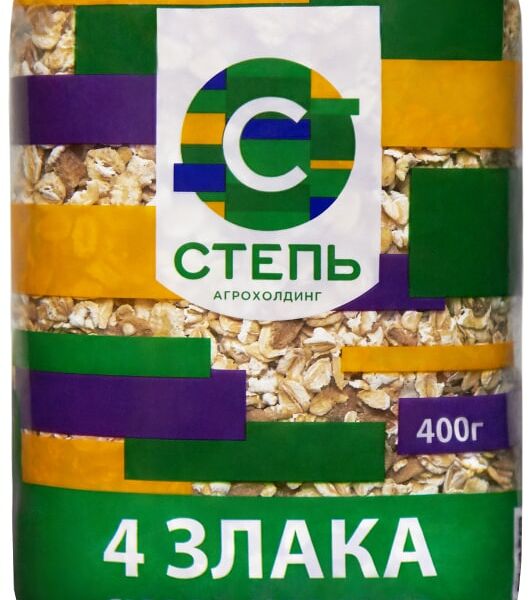 Хлопья Степь смесь 4-х злаков 400г
