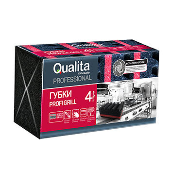 Губки кухонные Profi grill (Профи гриль) ТМ Qualita (Квалита), 4 шт